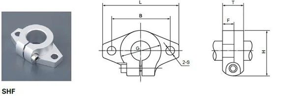 High Precision Hot Sale Linear Shaft Support for CNC Machine From Shac Factory